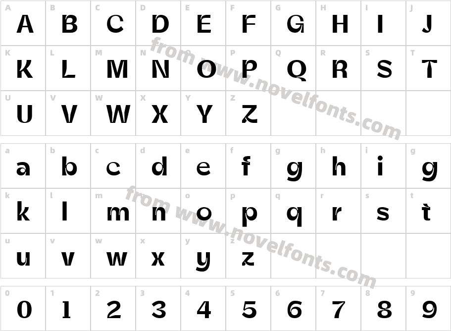 Zt Shago SemiboldCharacter Map