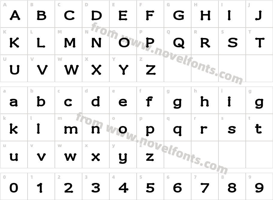 Drummon BoldCharacter Map