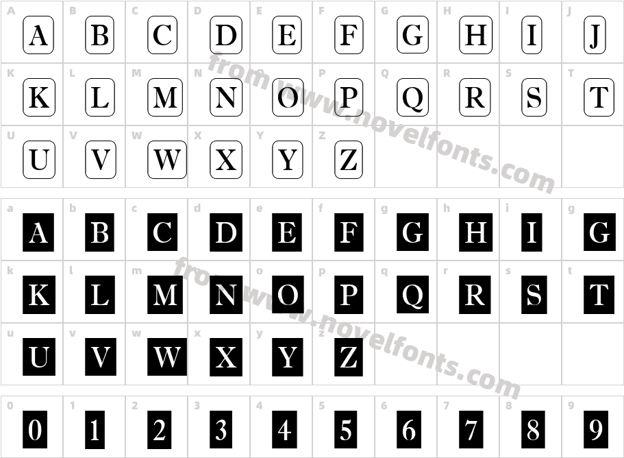 a_AntiqueTrdCmDc2CbCharacter Map