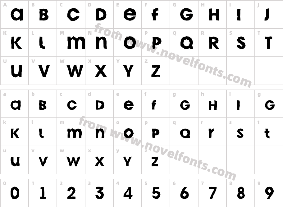 a_AvanteCpsLCBrk BoldCharacter Map