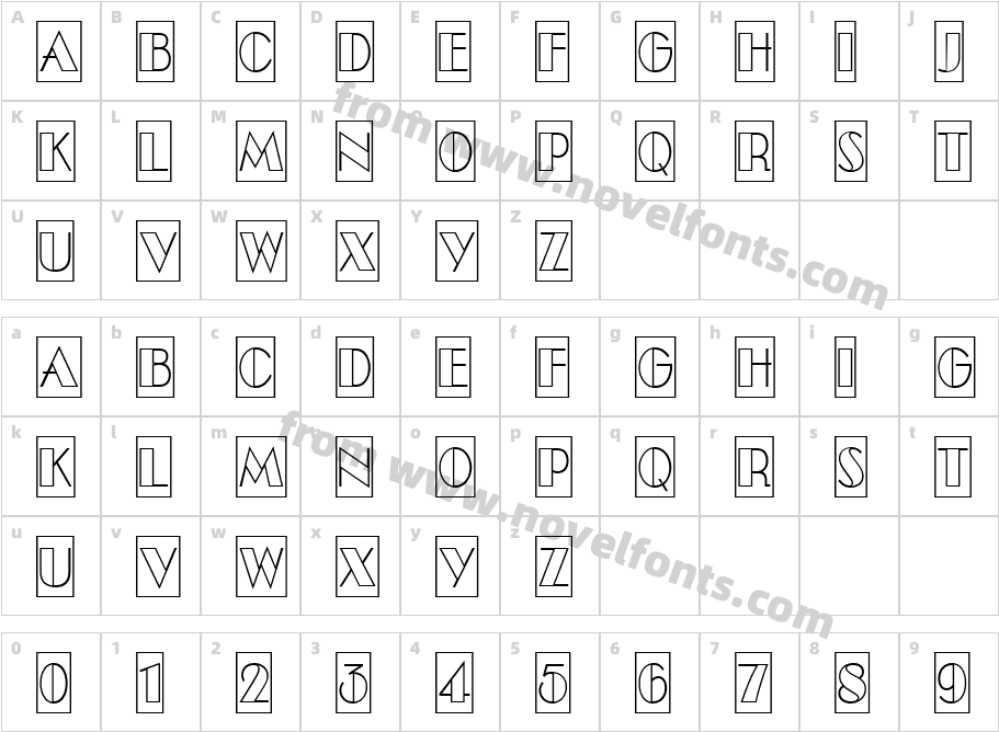 a_BentTitulCmOtlNrCharacter Map