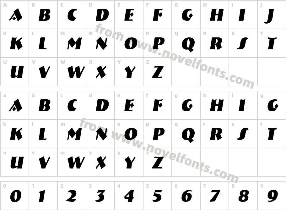 a_BremenNr BoldItalicCharacter Map