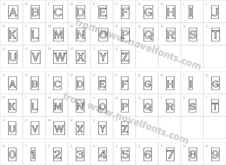 a_CopperGothCmOtlCharacter Map