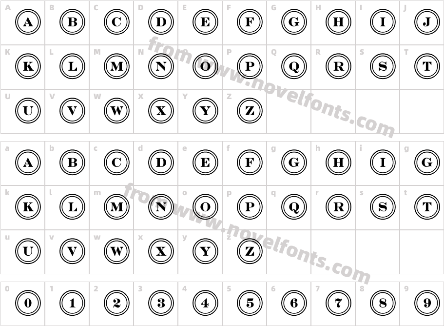 a_DiscoSerifDblCharacter Map