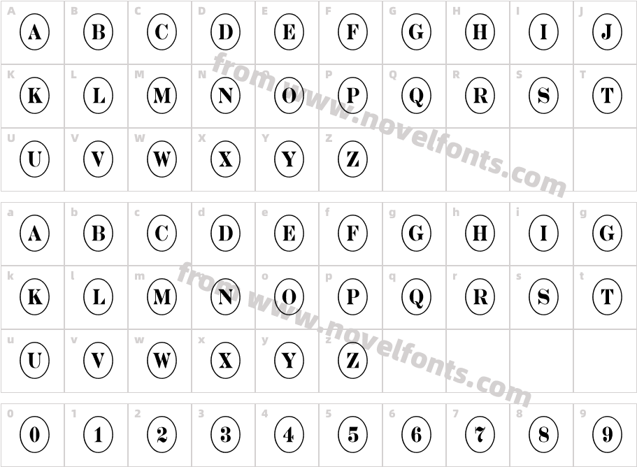 a_DiscoSerifNrOvlCharacter Map