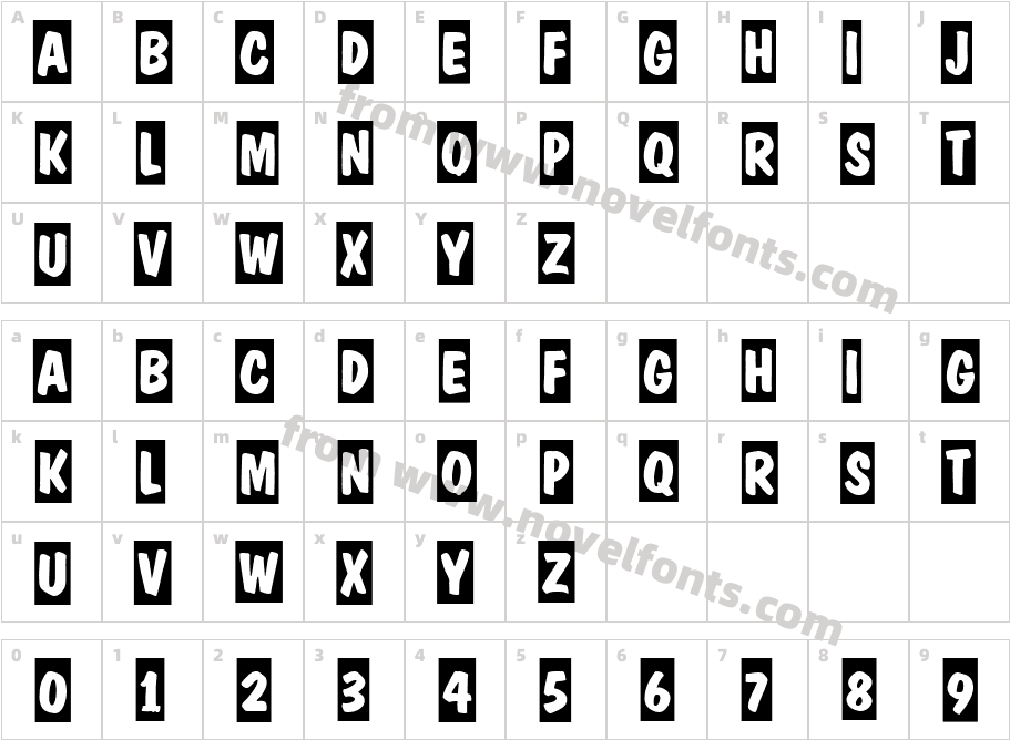 a_DomInoTitulSl BoldCharacter Map