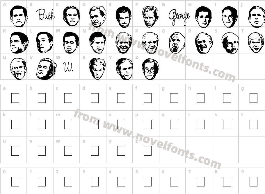 Dubya2Character Map