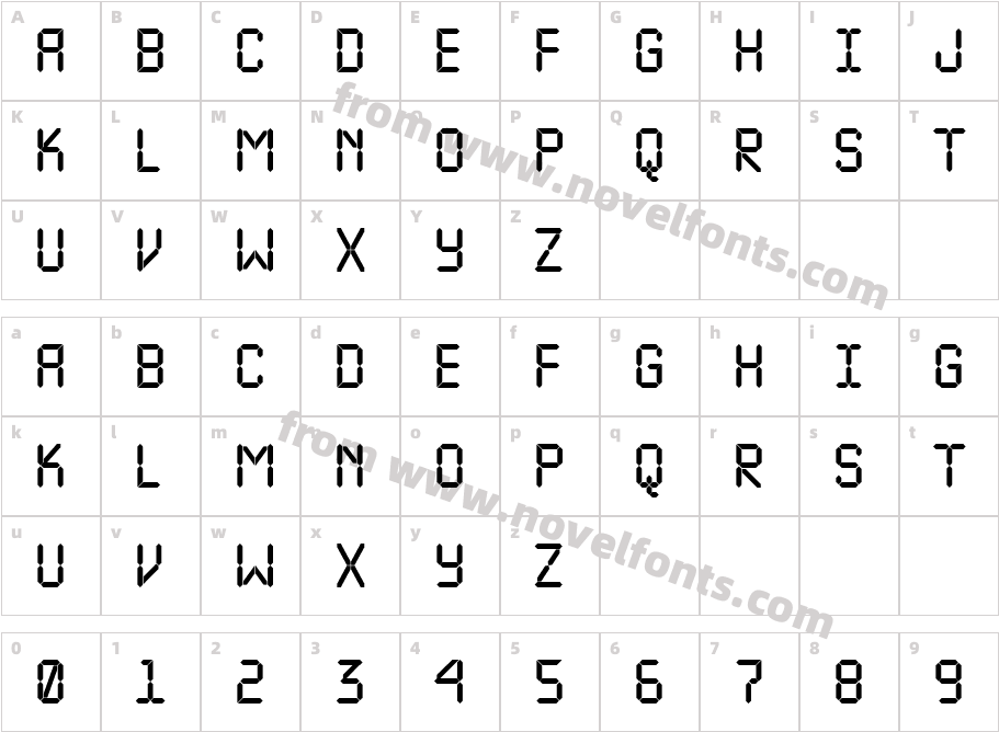 a_LCDNovaCharacter Map