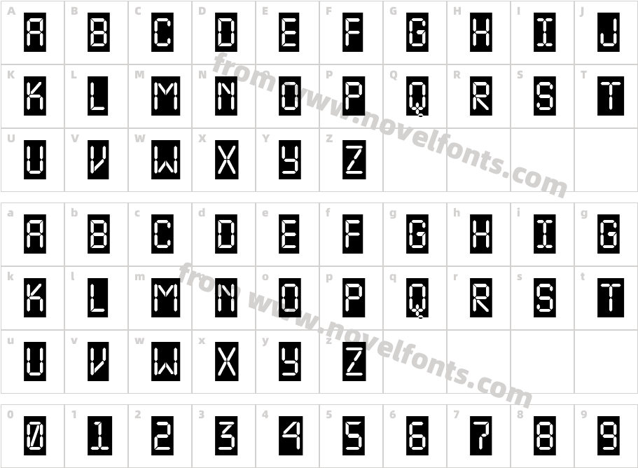 a_LCDNovaCmCharacter Map