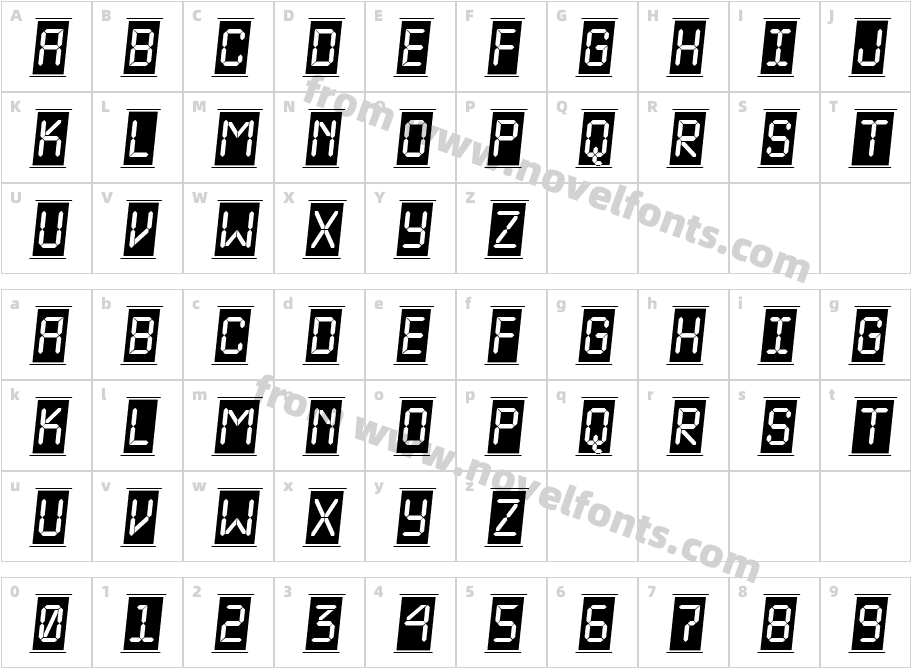 a_LCDNovaCmFrOblCharacter Map