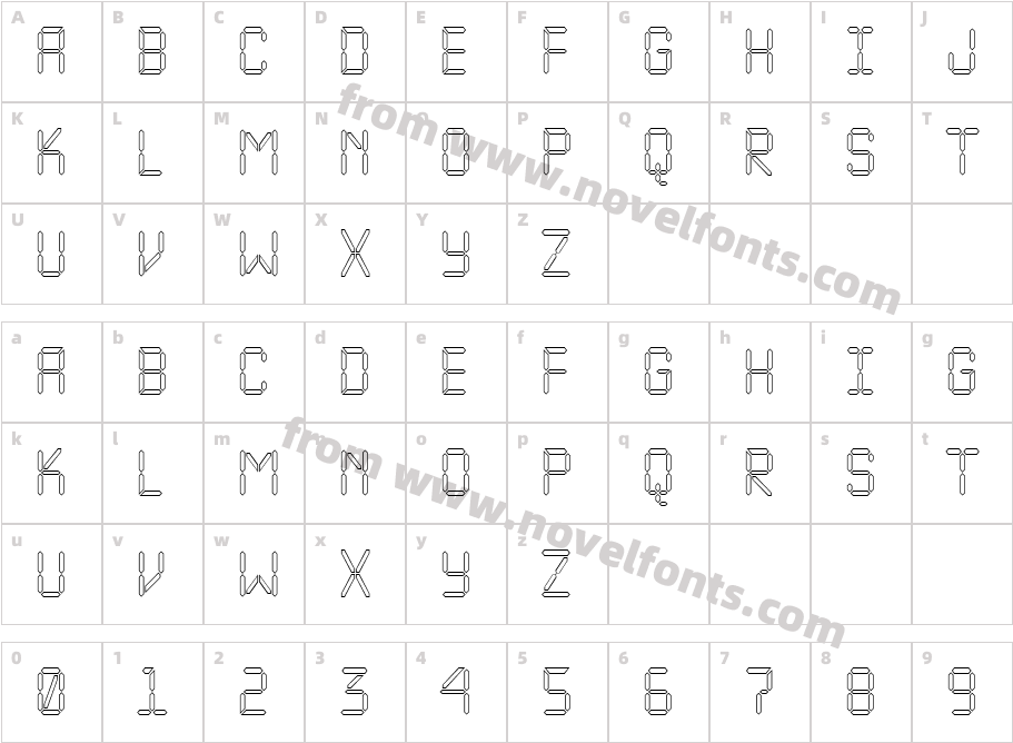 a_LCDNovaOtlCharacter Map