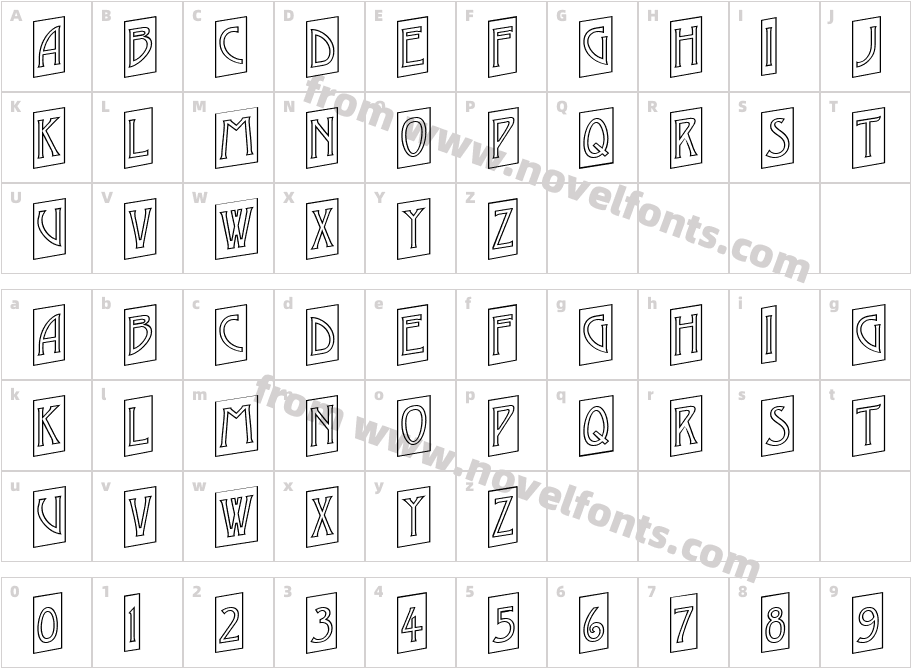 a_ModernoCmOtlUpCharacter Map