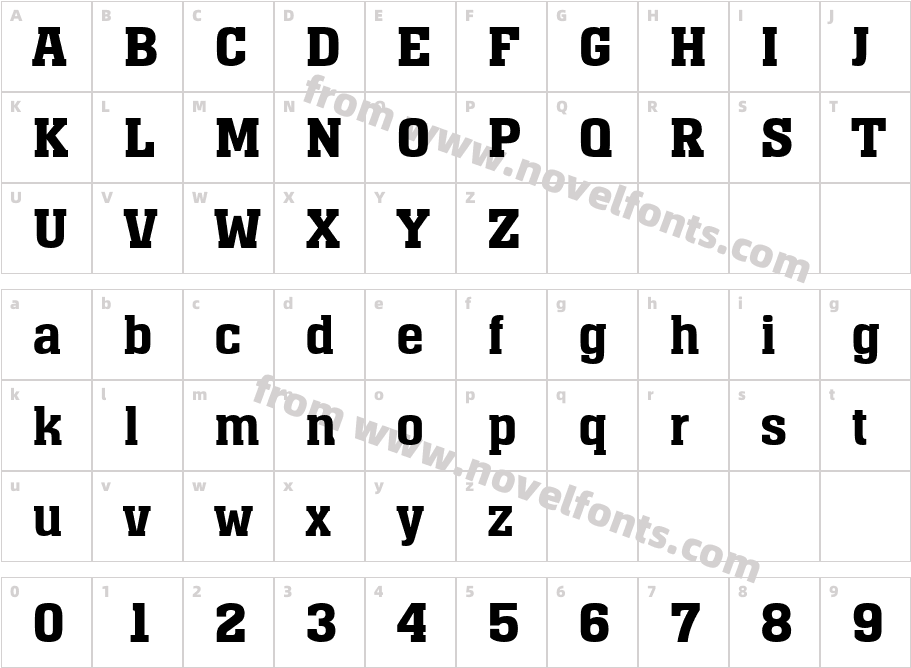 a_Monumento DemiBoldCharacter Map