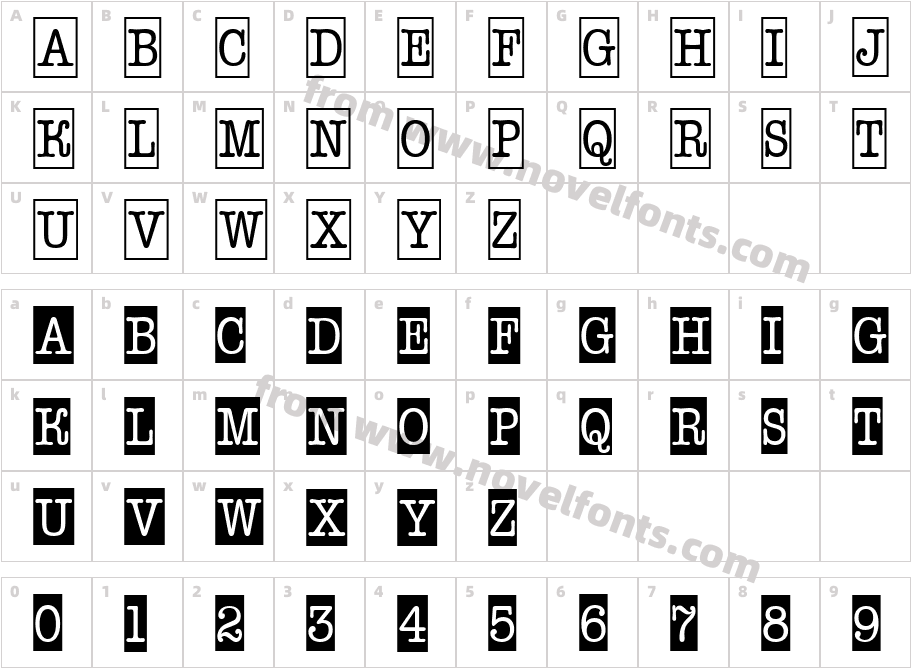 a_OldTyperNrCmCmb1Character Map