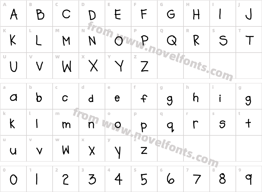 abbys fontCharacter Map