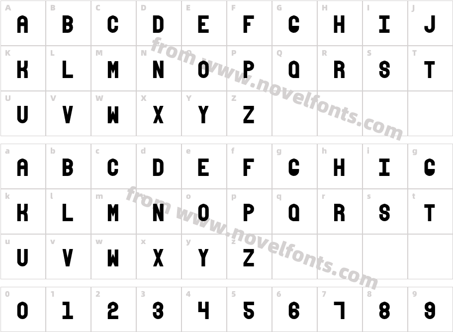 absenderCharacter Map