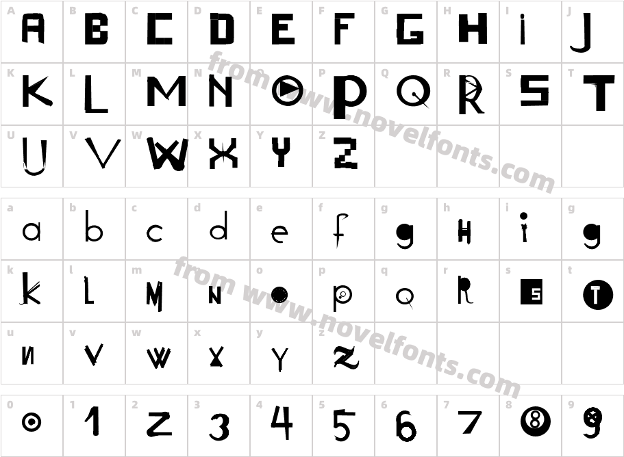 acogessicCharacter Map