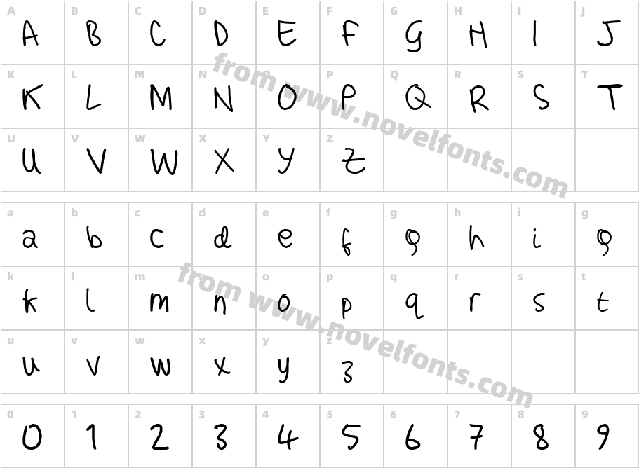 adam handwriting testCharacter Map