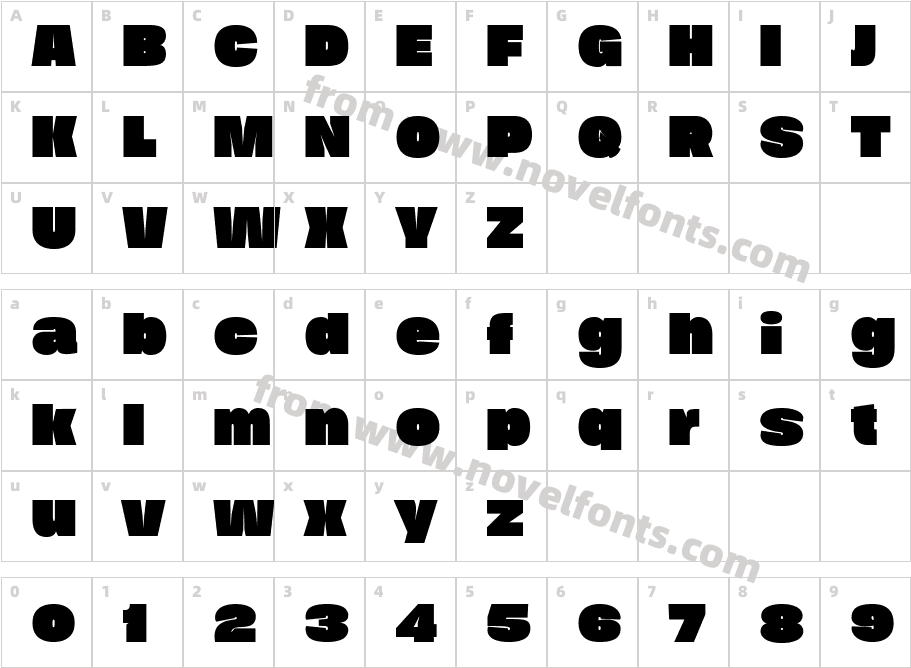 Duera PERSONAL USE Expanded BlackCharacter Map