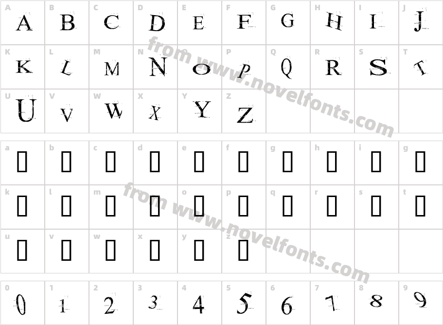 akoomCharacter Map