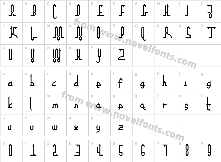 alpha kufi regularCharacter Map