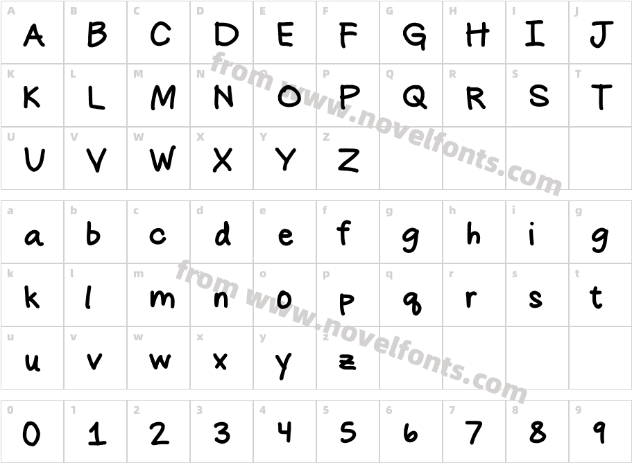 amyshandwritingCharacter Map