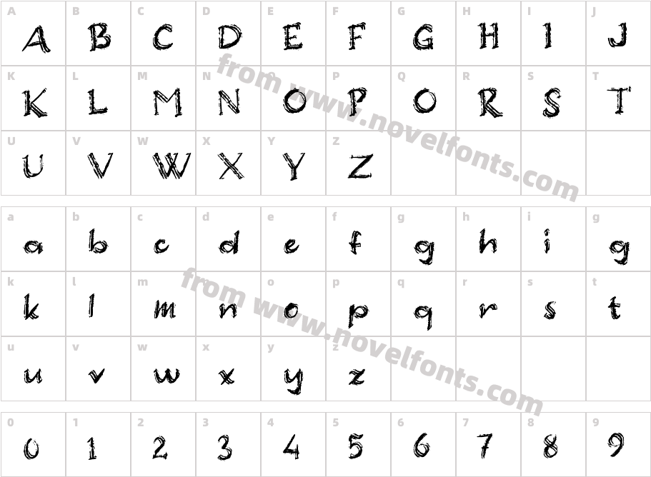 bBeludruCharacter Map