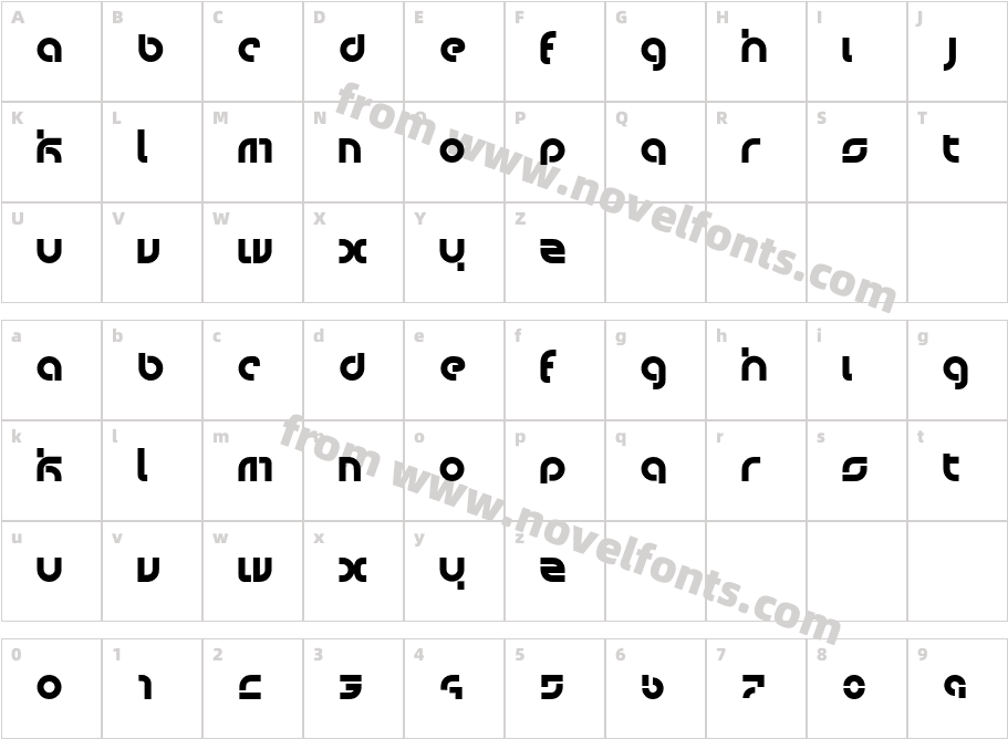 bauwerckCharacter Map