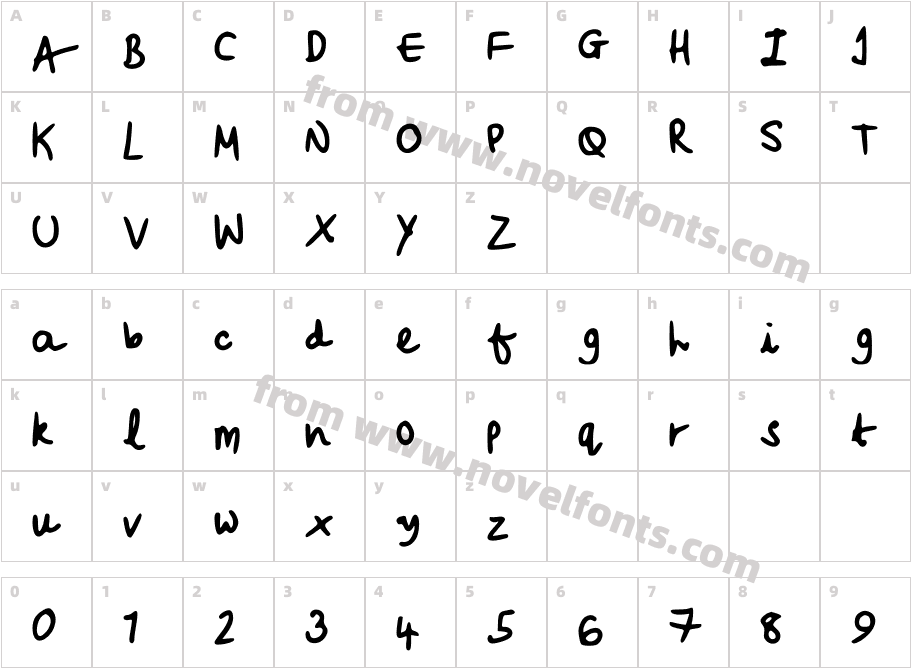 beccasfontCharacter Map