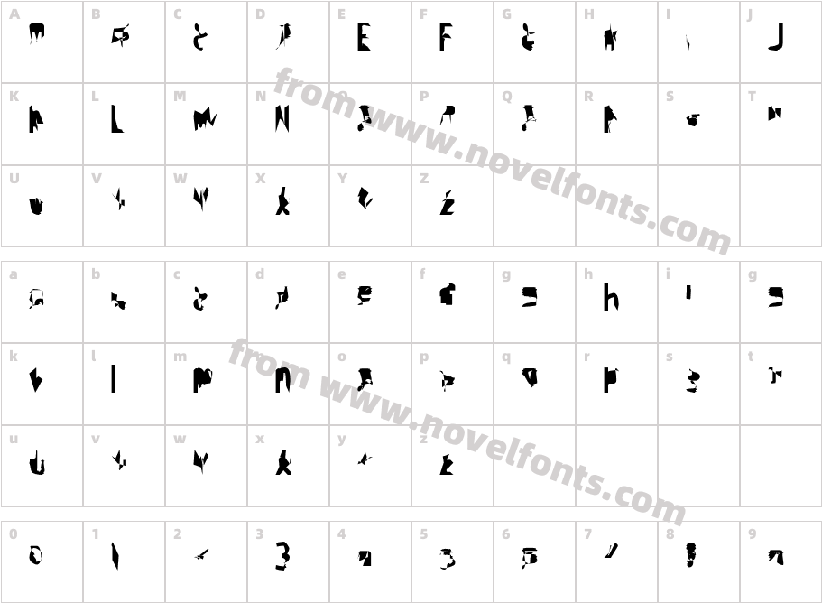 bitstorm maximumcondensedCharacter Map