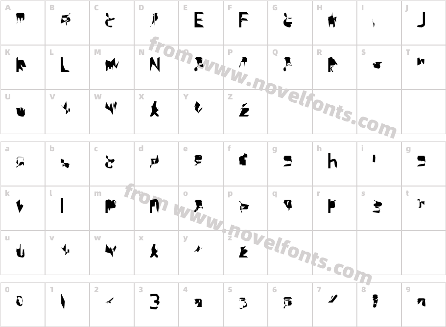 bitstorm supercondensedCharacter Map