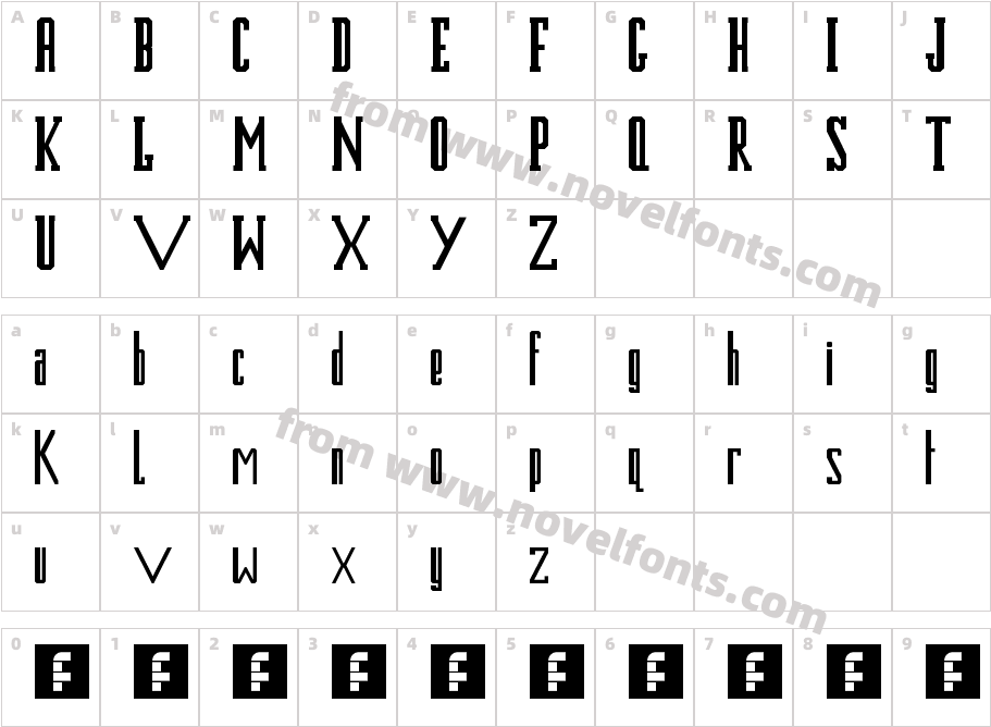 blues mk2 RegularCharacter Map