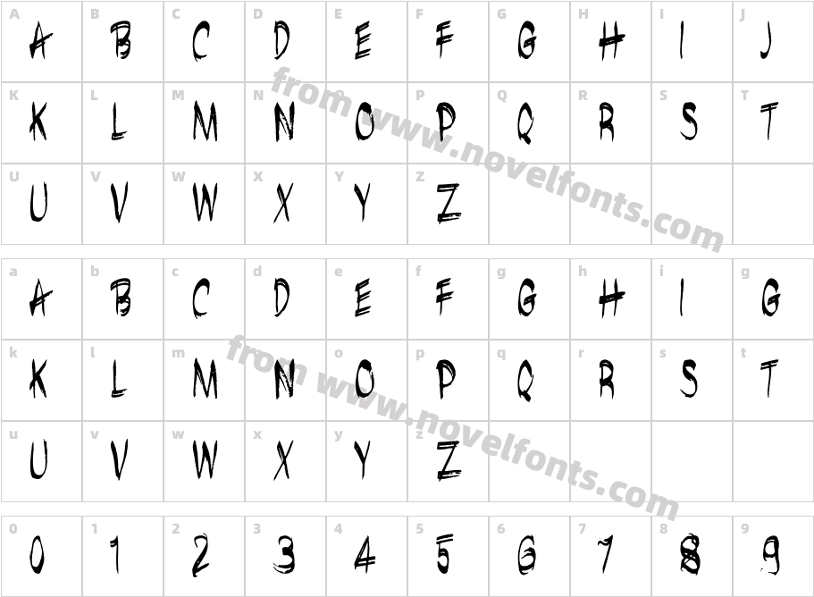 brushshop regularCharacter Map