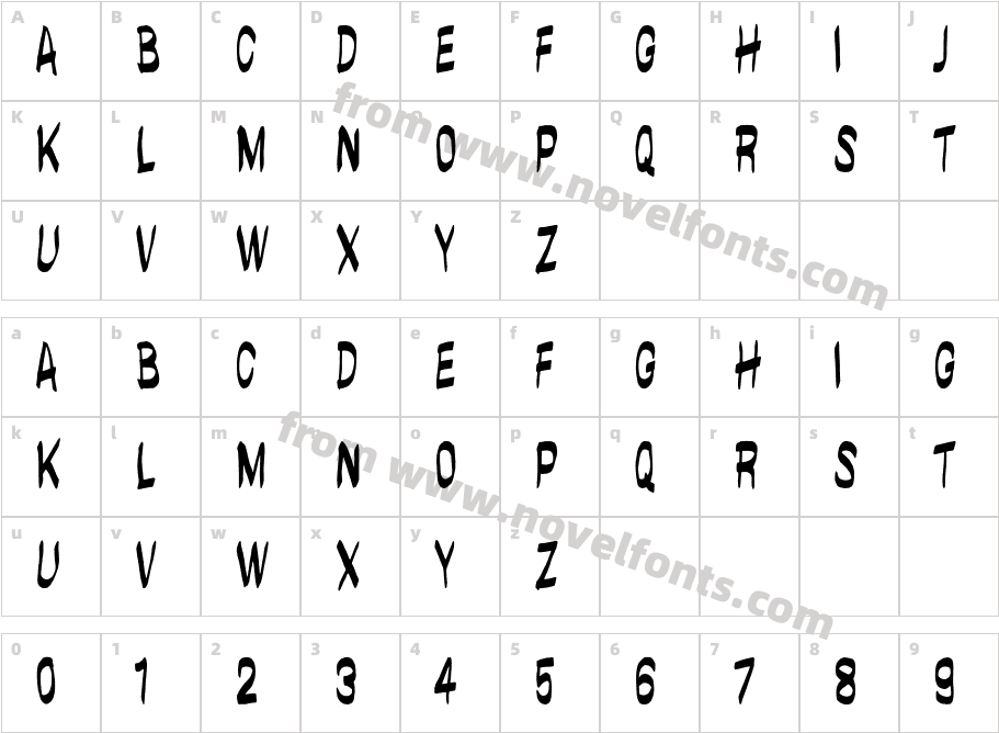 brushwallregularCharacter Map