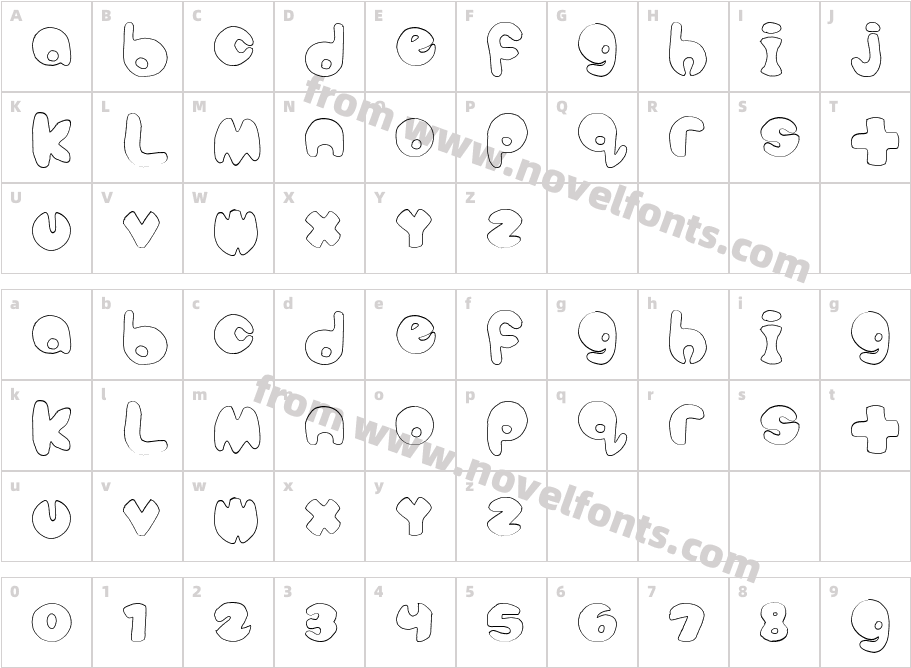 bubbletea hollowCharacter Map