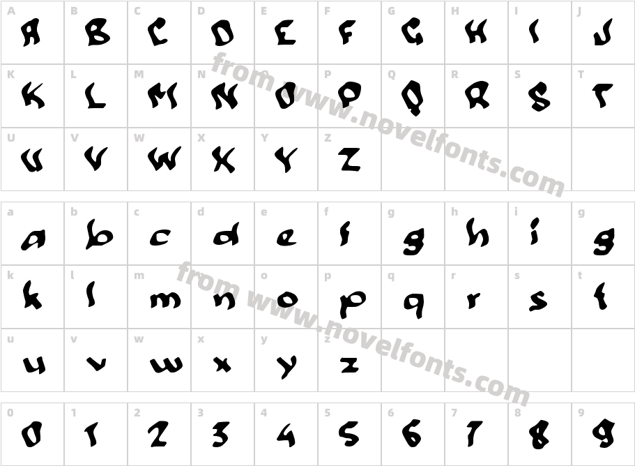 cCangkrimanCharacter Map