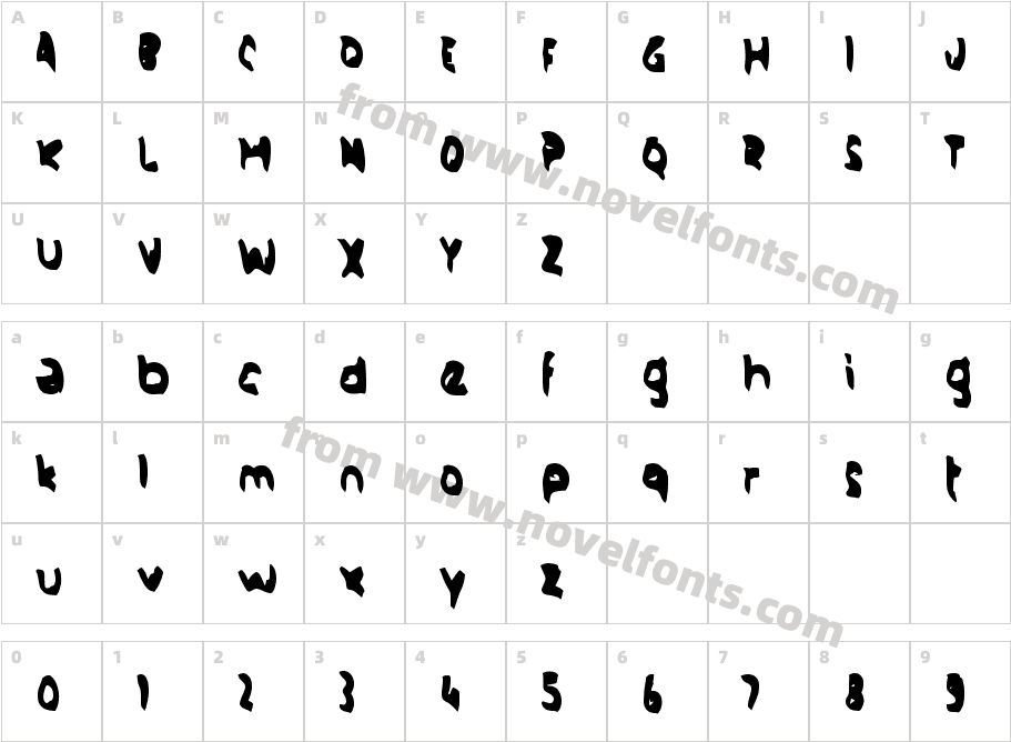 cCincongCharacter Map