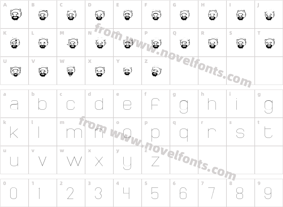 catmanCharacter Map