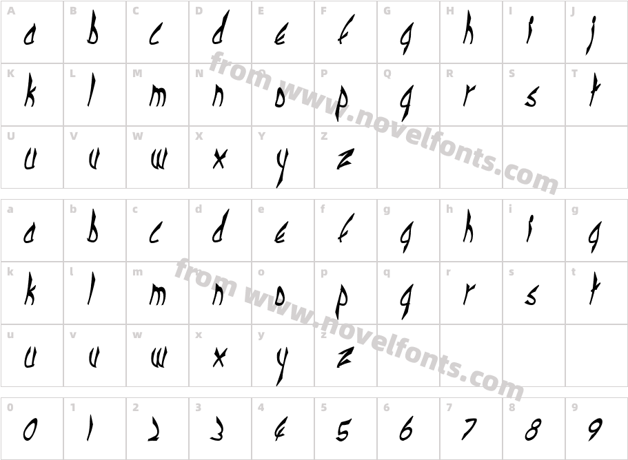 cbe Bold ItalicCharacter Map