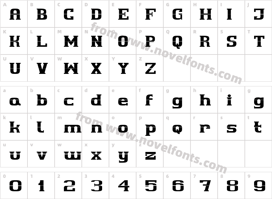 cherifCharacter Map