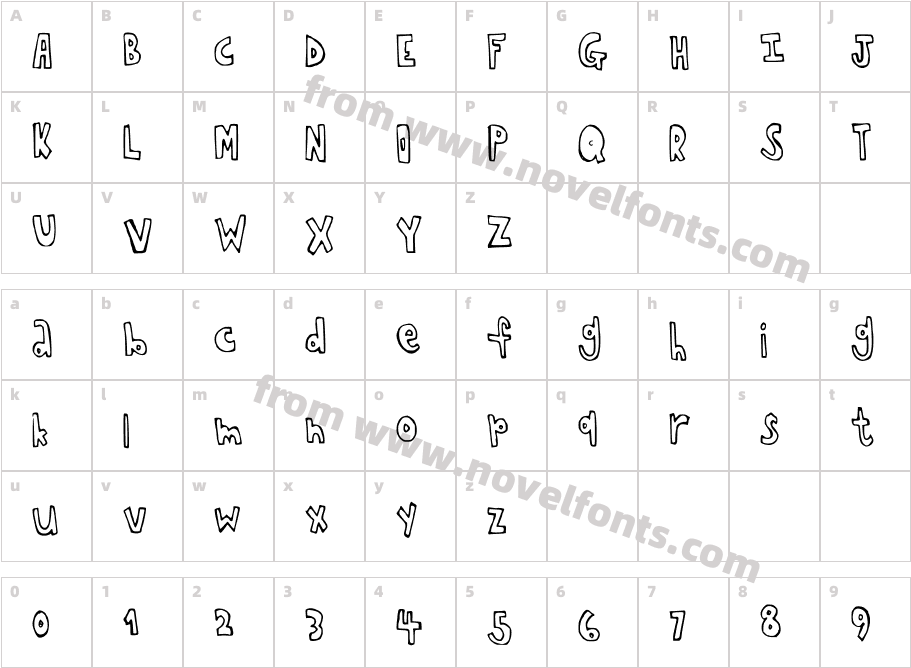 chopstickfontCharacter Map