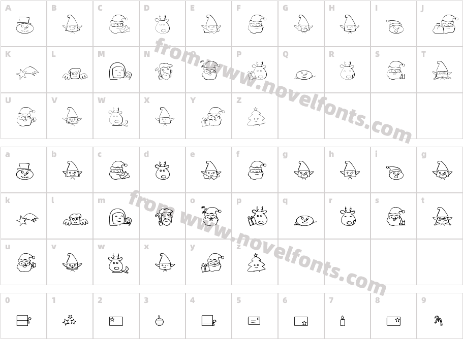 christmaspeopledingCharacter Map