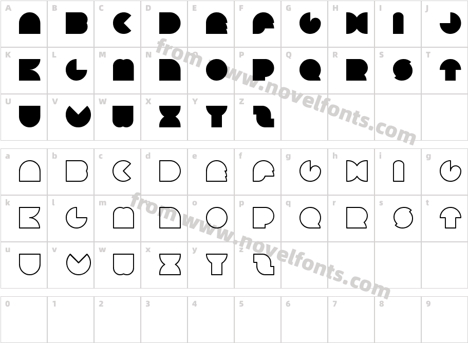 circaCharacter Map