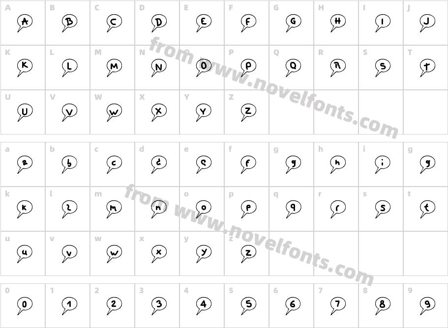 comic RegularCharacter Map