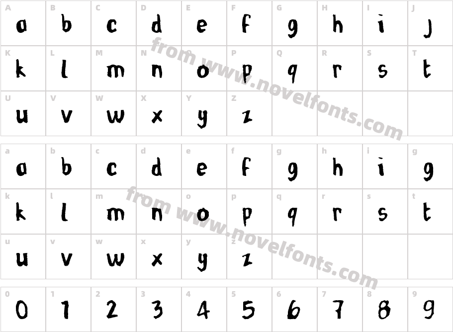 corbeau finCharacter Map