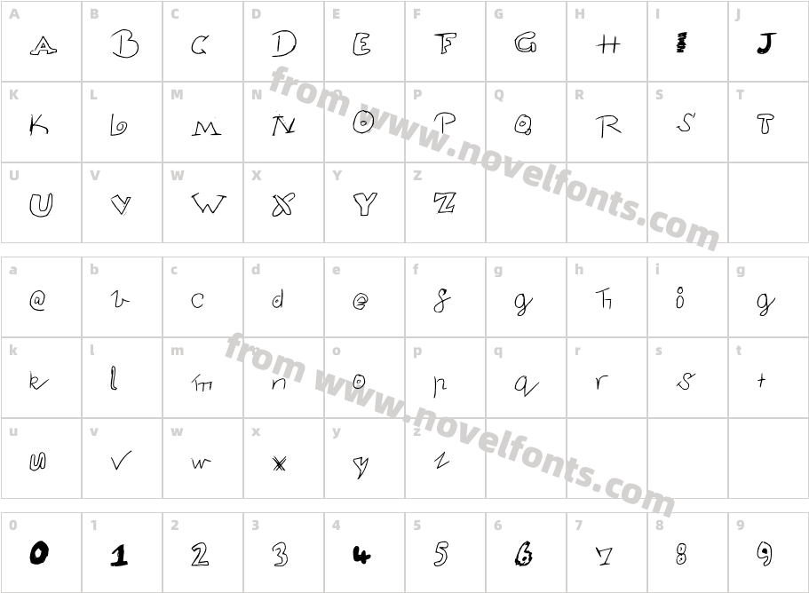 crazy daisy MediumCharacter Map