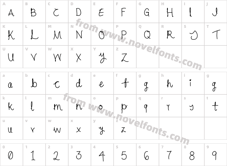 cursiveCharacter Map