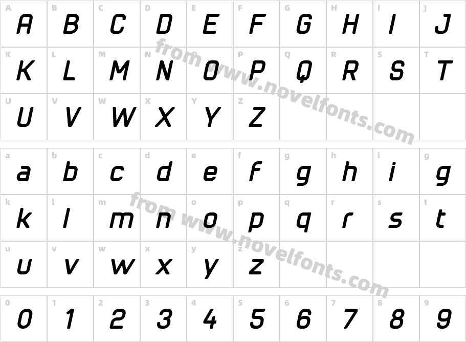 cuyabra bold obliqueCharacter Map