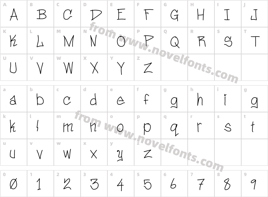 daveyhandCharacter Map