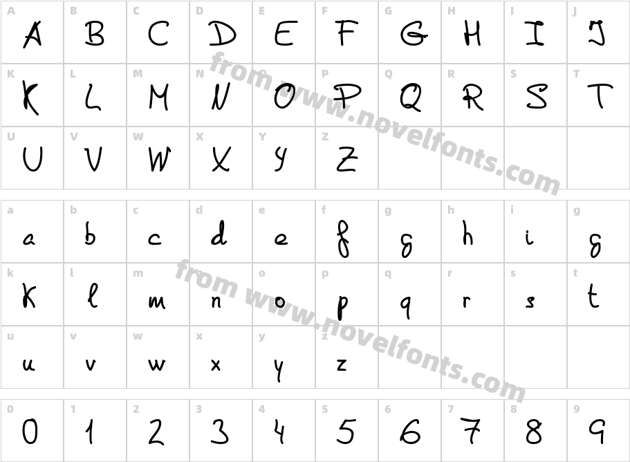 de Manu 2 BoldCharacter Map